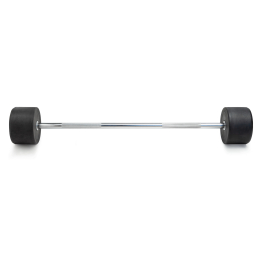 Штанга неразборная обрезиненная 45 кг. Прямой гриф. VictoryFit VF-DX4450