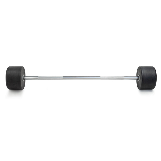 Штанга неразборная обрезиненная 45 кг. Прямой гриф. VictoryFit VF-DX4450