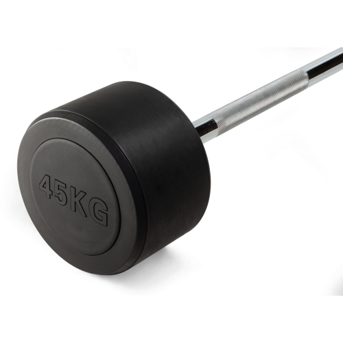 Штанга неразборная обрезиненная 45 кг. Прямой гриф. VictoryFit VF-DX4450