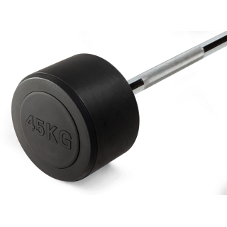 Штанга неразборная обрезиненная 45 кг. Прямой гриф. VictoryFit VF-DX4450