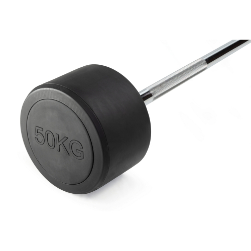 Штанга неразборная обрезиненная 50 кг. Прямой гриф. VictoryFit VF-DX4500