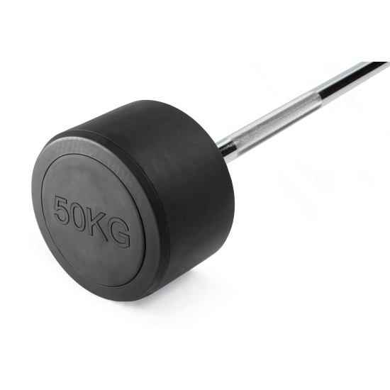 Штанга неразборная обрезиненная 50 кг. Прямой гриф. VictoryFit VF-DX4500