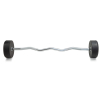 Штанга неразборная обрезиненная 30 кг. Изогнутый гриф. VictoryFit VF-DX5300