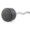 Штанга неразборная обрезиненная 40 кг. Изогнутый гриф. VictoryFit VF-DX5400