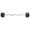 Штанга неразборная обрезиненная 40 кг. Изогнутый гриф. VictoryFit VF-DX5400