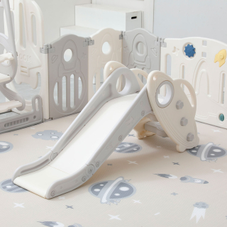 Манеж UNIX Kids Supreme Space / Премиальный 160x160 см серый