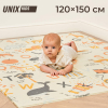 Игровой коврик складной UNIX Kids Learning / Познания 120x150 см бежевый