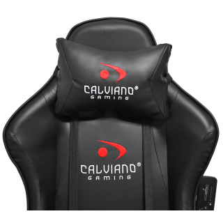 Вибромассажное кресло Calviano AVANTI ULTIMATO total black с подножкой
