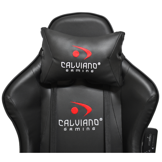 Вибромассажное кресло Calviano AVANTI ULTIMATO total black с подножкой
