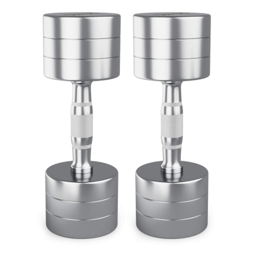 Гантель UNIX Fit PRO круглая хромированная 10 кг, 2 шт.