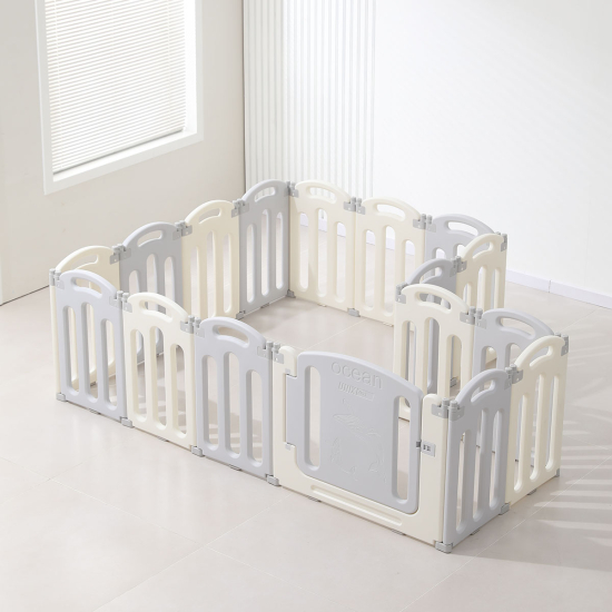 Манеж UNIX Kids Ocean / Океан (151 x 151 см) серый