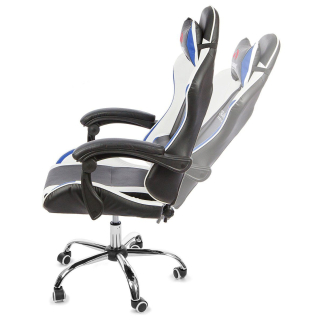 Вибромассажное кресло Calviano ASTI ULTIMATO black/white/blue