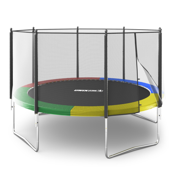 Батут UNIX Line Simple 12 ft (366 см) с внешней защитной сеткой, цветной