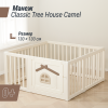Большой детский игровой манеж UNIX Kids Classic Tree House / Классик домик на дереве 130 x 130 см бежевый