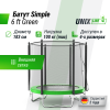 Батут UNIX Line Simple 6 ft (183 см) с внешней защитной сеткой, зеленый