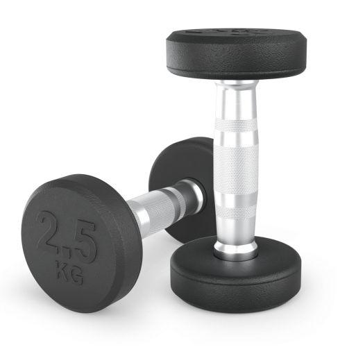 Гантель UNIX Fit PRO круглая обрезиненная 2,5 кг, 2 шт.