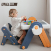 Развивающий детский стол со стульчиком 4 в 1 UNIX Kids жёлтый
