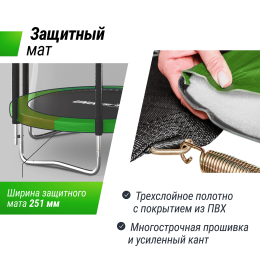 Батут UNIX Line Simple 6 ft Color (inside)