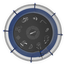 Батут UNIX Line SUPREME GAME 12 ft (blue)