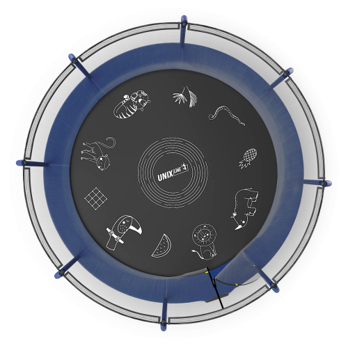 Батут UNIX Line SUPREME GAME 12 ft (blue)