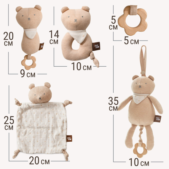 Набор игрушек для малышей UNIX Kids Cotton Bear / Хлопковый медведь