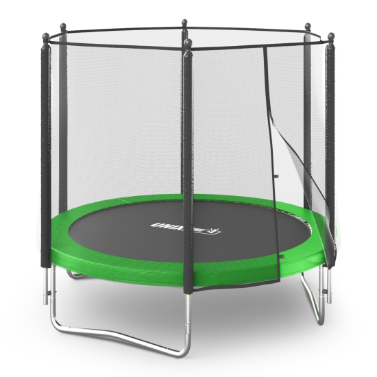 Батут UNIX Line Simple 8 ft (244 см) с внешней защитной сеткой, зеленый