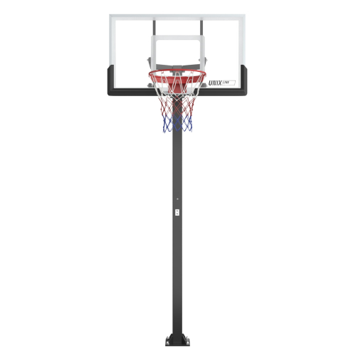 Баскетбольная стойка стационарная UNIX Line B-Stand-TG 54"x32" (140 х 80 см) R45 H230-305 см