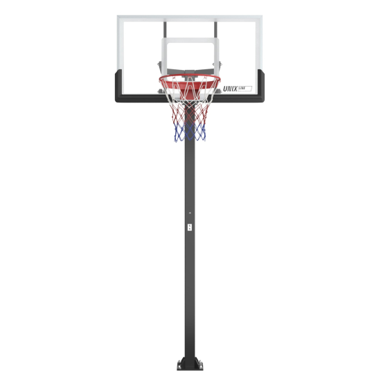 Баскетбольная стойка стационарная UNIX Line B-Stand-TG 54"x32" (140 х 80 см) R45 H230-305 см