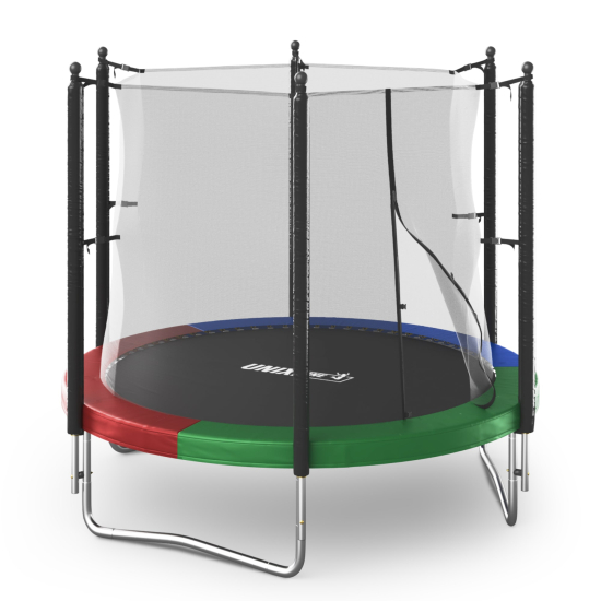 Батут UNIX Line Simple 8 ft (244 см) с внутренней защитной сеткой, цветной