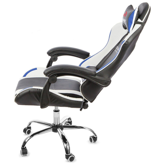 Вибромассажное кресло Calviano ASTI ULTIMATO black/white/blue