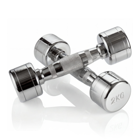Набор гантелей хром (пары) от 1-10 кг VictoryFit VF-SET110-CR