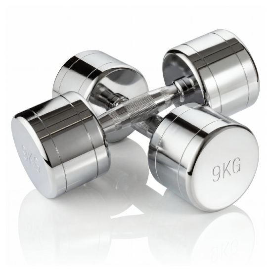 Набор гантелей хром (пары) от 1-10 кг VictoryFit VF-SET110-CR