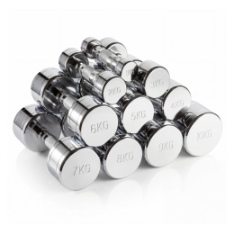 Набор гантелей хром (пары) от 1-10 кг VictoryFit VF-SET110-CR