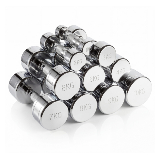Набор гантелей хром (пары) от 1-10 кг VictoryFit VF-SET110-CR