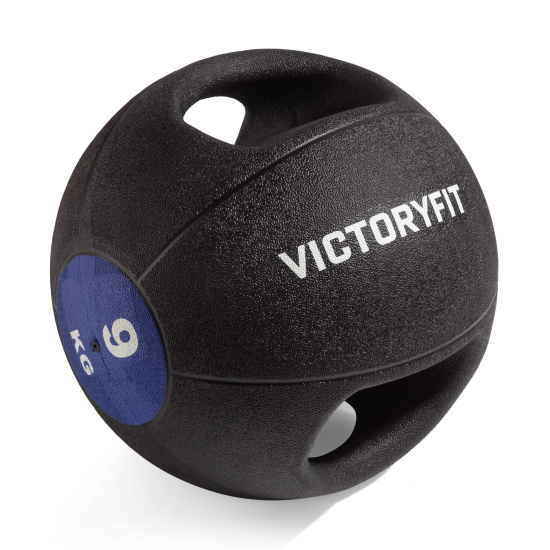 Медбол с хватом 9 кг VictoryFit VF-MBB090