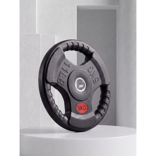 Диск 31 мм. обрезиненный с 3-мя хватами  5 кг (2 штуки)   VictoryFit VF-S250500-2