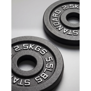 Диск 51 мм. чугунный окрашенный  2,5 кг (2 штуки)   VictoryFit VF-SC510250-2