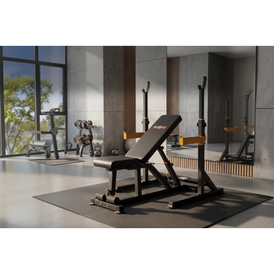Скамья силовая и стойка для штанги VictoryFit VF-T25