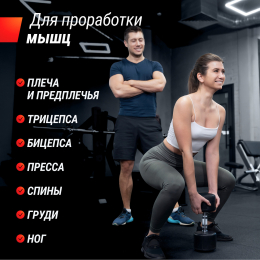 Гантель UNIX Fit PRO круглая обрезиненная 17,5 кг, 2 шт.