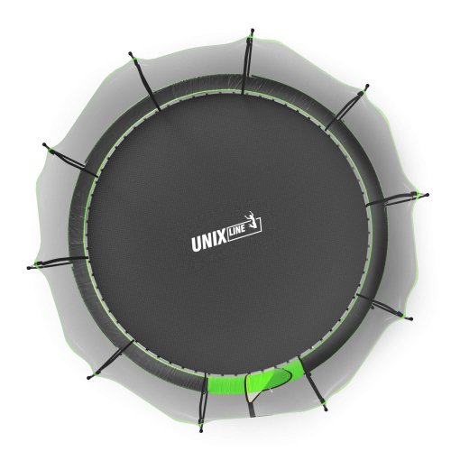 Батут UNIX Line НЛО / UFO 14 ft (427 см) зеленый