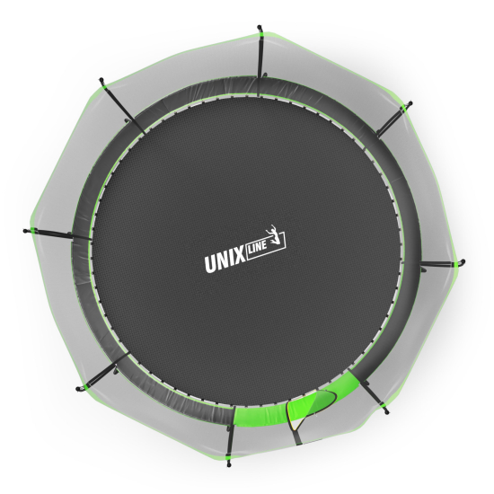 Батут UNIX Line НЛО / UFO 12 ft (366 см) зеленый