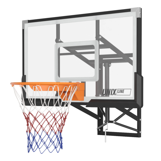 Баскетбольный щит регулируемый UNIX Line B-Backboard-PC 50"x32" (140 х 80 см) R45