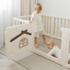 Большой детский игровой манеж UNIX Kids Classic Tree House / Классик домик на дереве 130 x 130 см бежевый