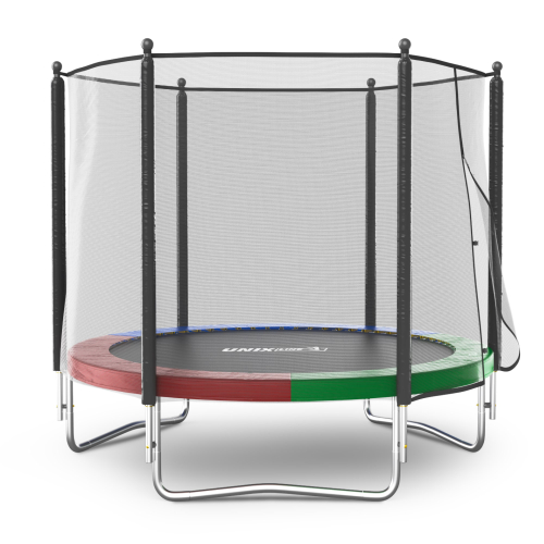 Батут UNIX Line Simple 8 ft (244 см) с внешней защитной сеткой, цветной