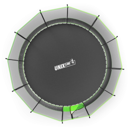 Батут UNIX Line НЛО / UFO 16 ft (488 см) зеленый