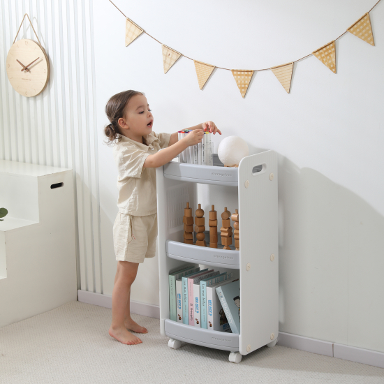 Тумба-стеллаж UNIX Kids Storagebox (3 levels) Grey