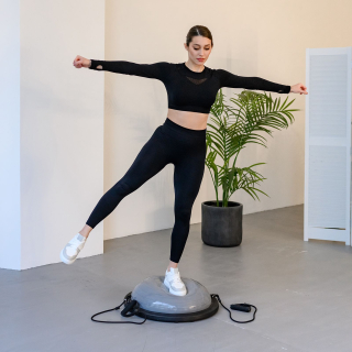 Полусфера балансировочная UNIX Fit с эспандерами, 46 см