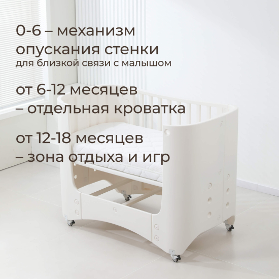 Детская кроватка UNIX Kids Premium / Премиум белый