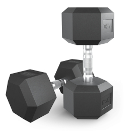 Гантель гексагональная UNIX Fit обрезиненная 17,5 кг, 2 шт.