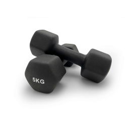 Гантель UNIX Fit неопреновая 5 кг Black, 2 шт.